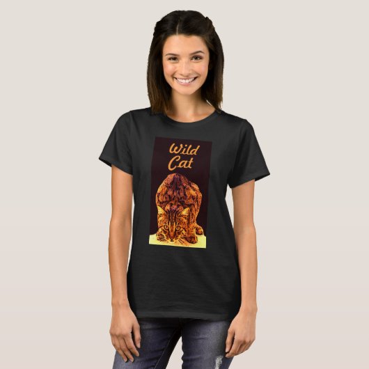 WILD CAT KITTEN T-SHIRT (Voorkant volledig)