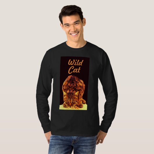 WILD CAT KITTEN T-SHIRT (Voorkant volledig)