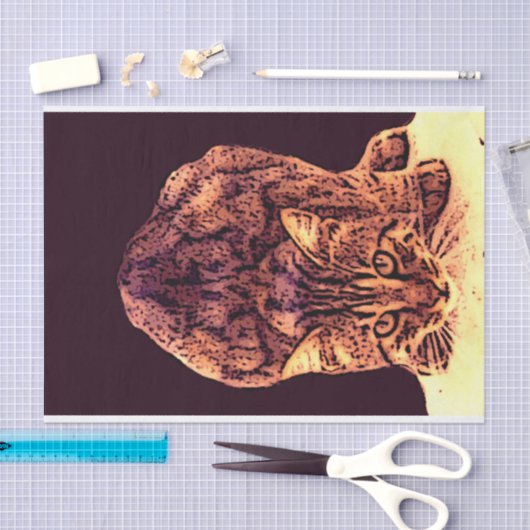 WILD CAT KITTEN TISSUEPAPIER (Craft)