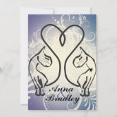 Wild Cat Lovers Wedding Invitation Kaart (Achterkant)