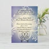 Wild Cat Lovers Wedding Invitation Kaart (Staand voorkant)
