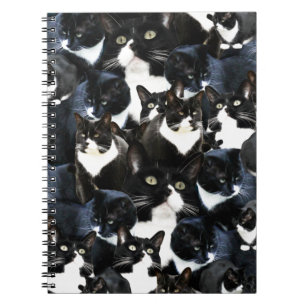 Wild Cat Madness Fun Kat Foto Collage Art Notitieboek