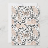 Wild Cat Oerwoud Verjaardagsfeestuitnodiging Kaart (Achterkant)