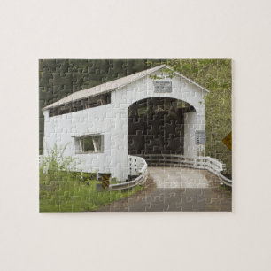 Wild Cat overdekte brug, Lane County, Oregon Legpuzzel