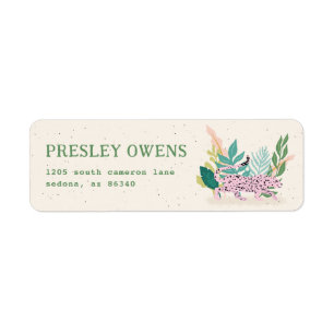 Wild Cat Party Animal Return Adres Label