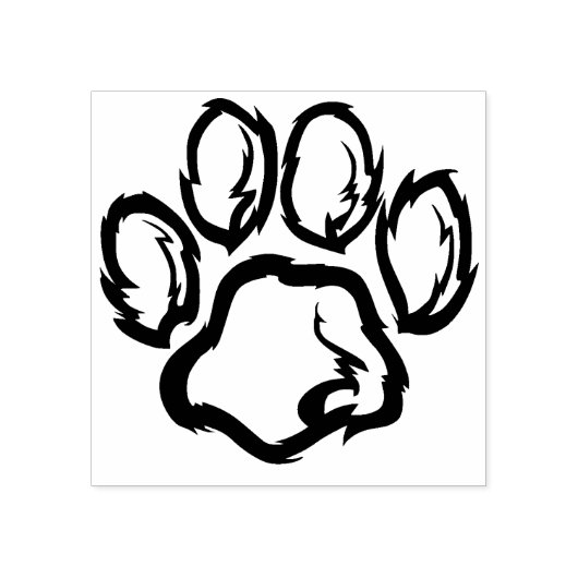 Wild Cat Paw Print Art Stempel (Afrduk)