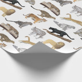 Wild Cats Pattern Cadeaupapier (Hoek)