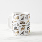 Wild Cats Pattern Koffiemok (Voorkant links)