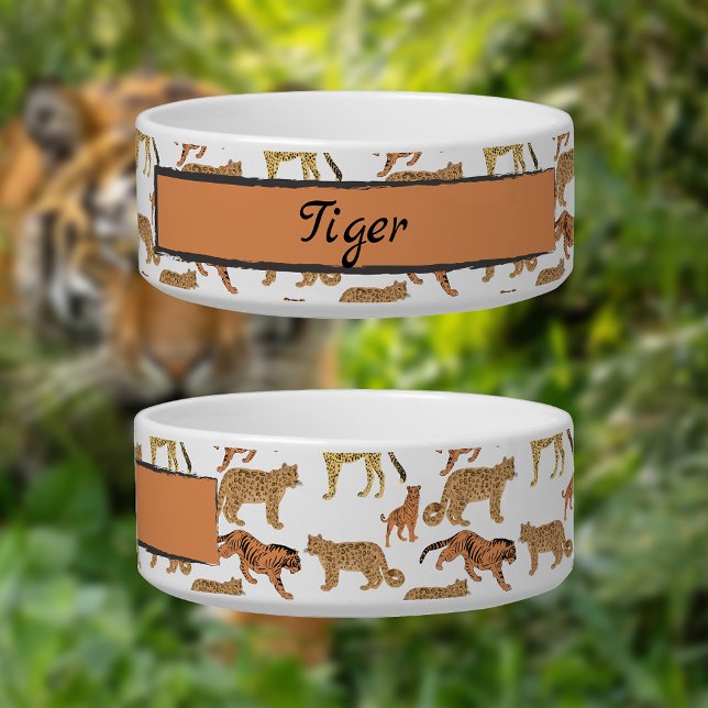 Wild Cats Pattern Voerbakje (Creator heeft geüpload)