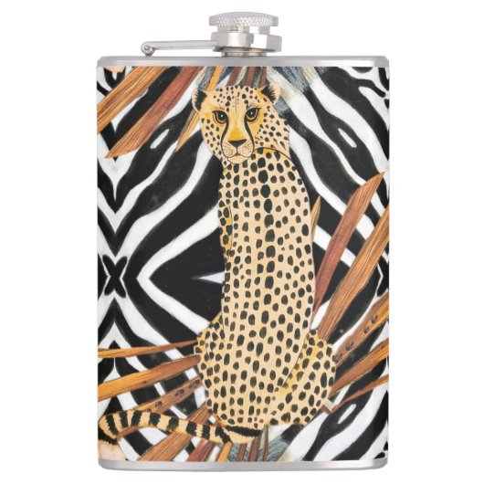 Wild Cheetah Heupfles (Voorkant)