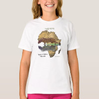 Wild Cheetah & Kaart van Afrika Kleding