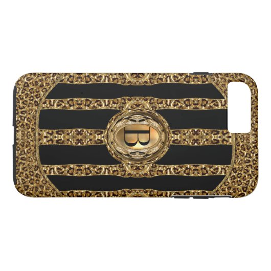 Wild Cheetah Monogram Case-Mate iPhone Case (Achterkant (Horizontaal))