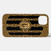 Wild Cheetah Monogram Case-Mate iPhone Case (Achterkant (horizontaal))