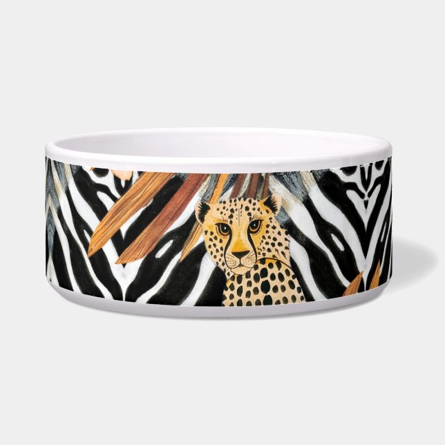 Wild Cheetah Pet Bowl Voerbakje (Voorkant)