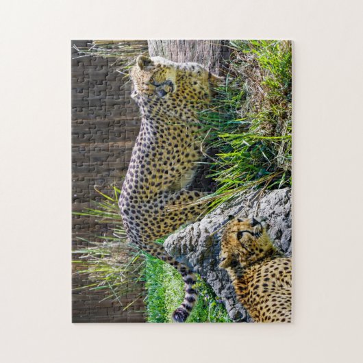 Wild Cheetah Speelgoed Jigzaag Puzzle Legpuzzel (Verticaal)