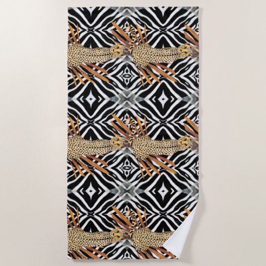 Wild Cheetah  Strandlaken (Voorkant)