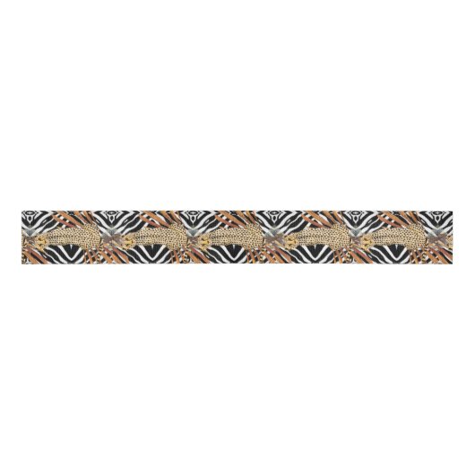Wild Cheetah Wrapping Paper Grosgrain Lint (Voorkant)