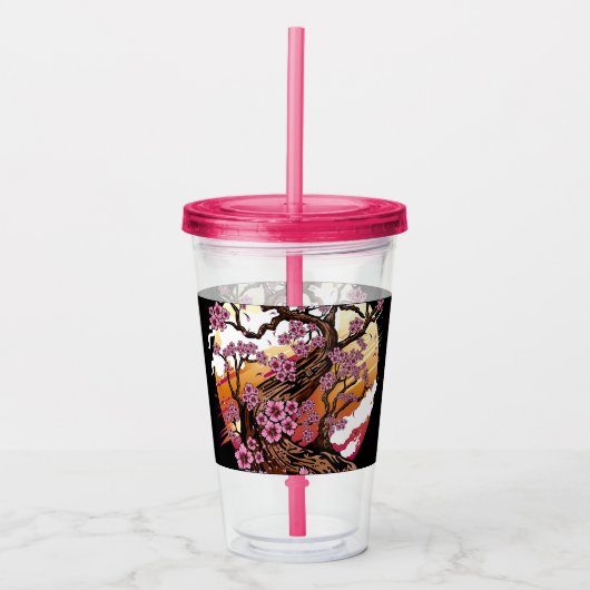 Wild Cherry Blossom Acryl Drinkbeker (Voorkant)