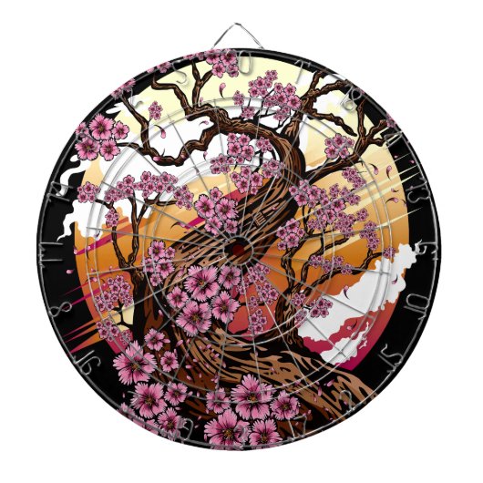 Wild Cherry Blossom Dartbord (Voorkant)