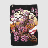 Wild Cherry Blossom Golfhanddoek (Voorkant)
