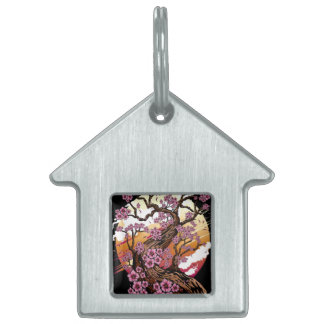 Wild Cherry Blossom Huisdieren Naamplaatje