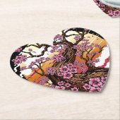 Wild Cherry Blossom Kartonnen Onderzetters (Gekanteld)