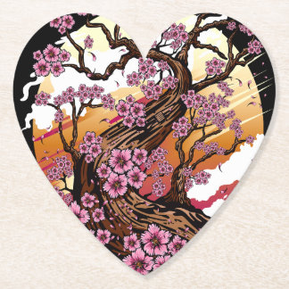 Wild Cherry Blossom Kartonnen Onderzetters