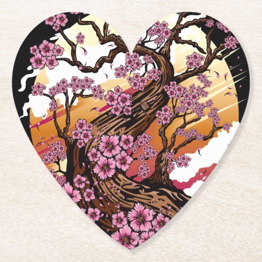 Wild Cherry Blossom Kartonnen Onderzetters (Voorkant)