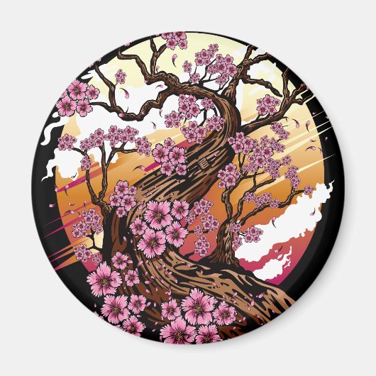 Wild Cherry Blossom Magneet (Voorkant)