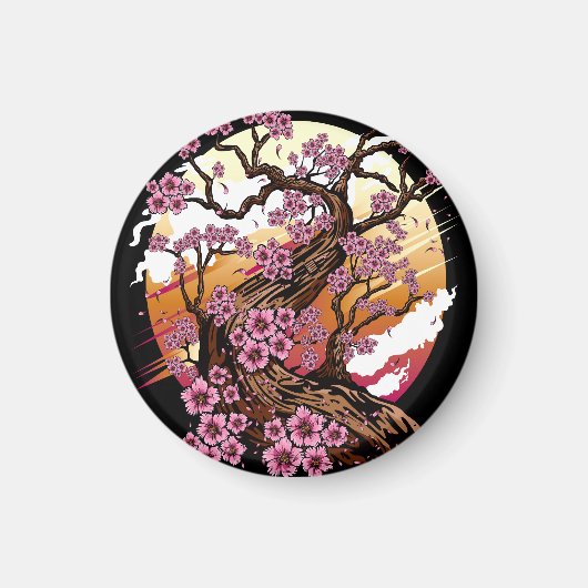 Wild Cherry Blossom Magneet (Voorkant)