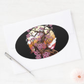 Wild Cherry Blossom Ovale Sticker (Envelop)