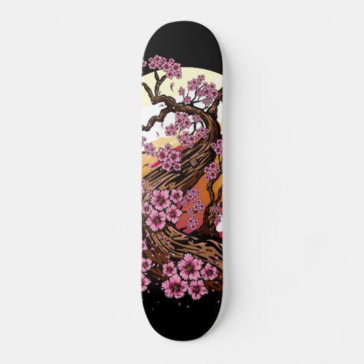 Wild Cherry Blossom Persoonlijk Skateboard (Voorkant)