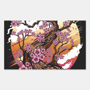 Wild Cherry Blossom Rechthoekige Sticker