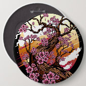 Wild Cherry Blossom Ronde Button 6,0 Cm (Voorkant /achterkant)