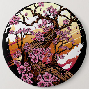 Wild Cherry Blossom Ronde Button 6,0 Cm