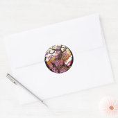 Wild Cherry Blossom Ronde Sticker (Envelop)