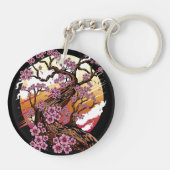 Wild Cherry Blossom Sleutelhanger (Achterkant)