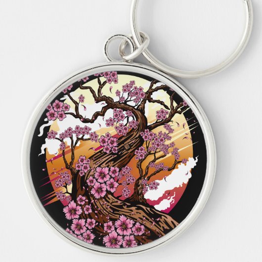 Wild Cherry Blossom Sleutelhanger (Voorkant)