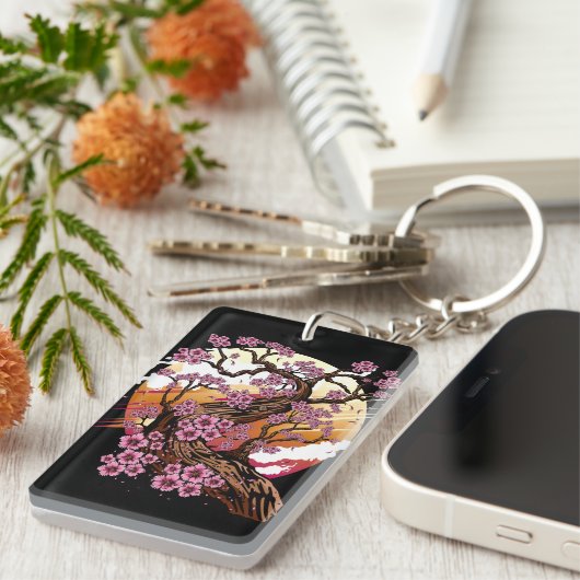 Wild Cherry Blossom Sleutelhanger (Voorkant Rechts)