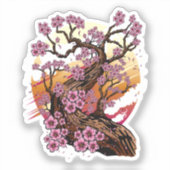 Wild Cherry Blossom Sticker (Voorkant)