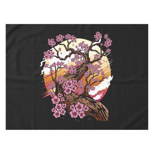 Wild Cherry Blossom Tafelkleed (Voorkant (Horizontaal))