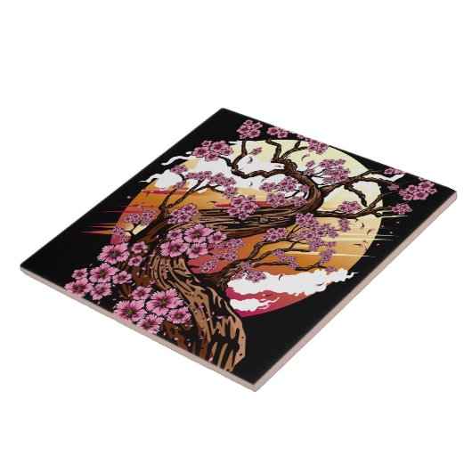 Wild Cherry Blossom Tegeltje (Zijkant)