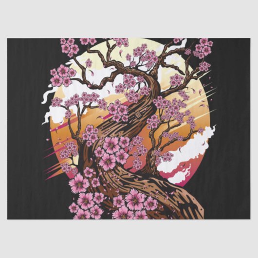 Wild Cherry Blossom Tissuepapier (Voorkant)