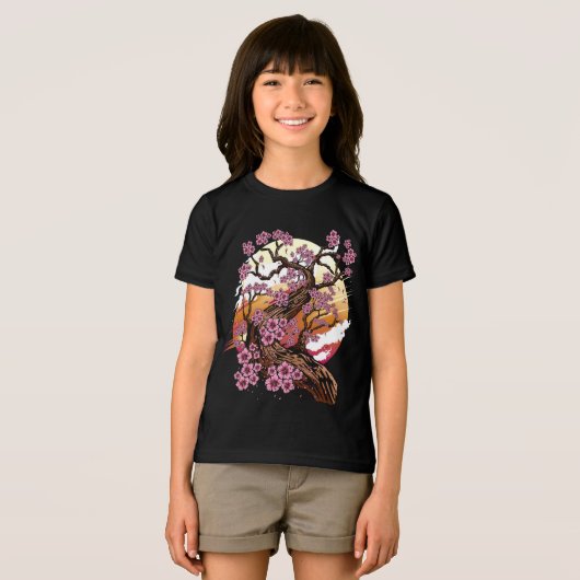 Wild Cherry Blossom Tri-Blend Shirt (Voorkant volledig)