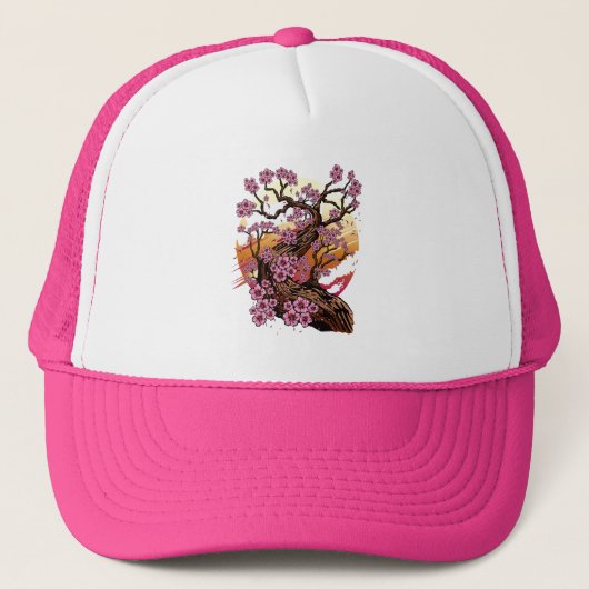 Wild Cherry Blossom Trucker Pet (Voorkant)