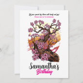 Wild Cherry Blossom Verjaardag Kaart (Voorkant)