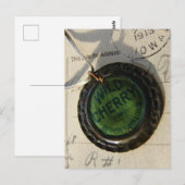 Wild Cherry Bottle Cap Necklace Still Life  Briefkaart (Voorkant / Achterkant)