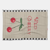 Wild Cherry Cross Stitch Dishtowel Theedoek (Horizontaal)