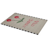 Wild Cherry Cross Stitch Glass Cutting Board Snijplank (Hoek)