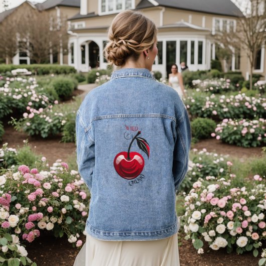 Wild Cherry Denim Jacket (Huwelijk Achterkant)